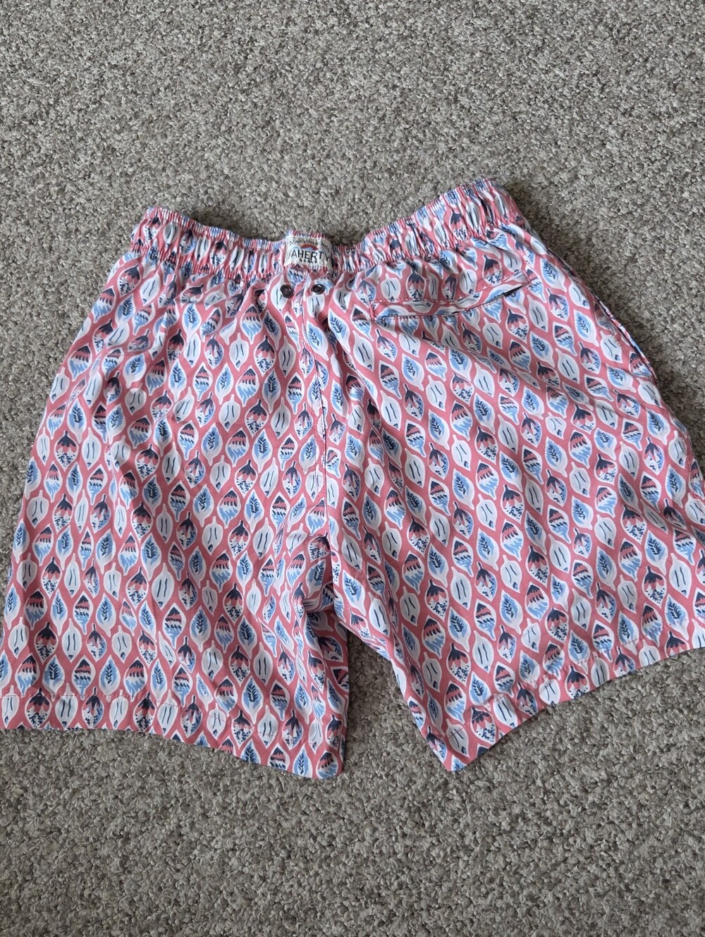 Faherty Men’s Pink Patterned Cotton Shorts